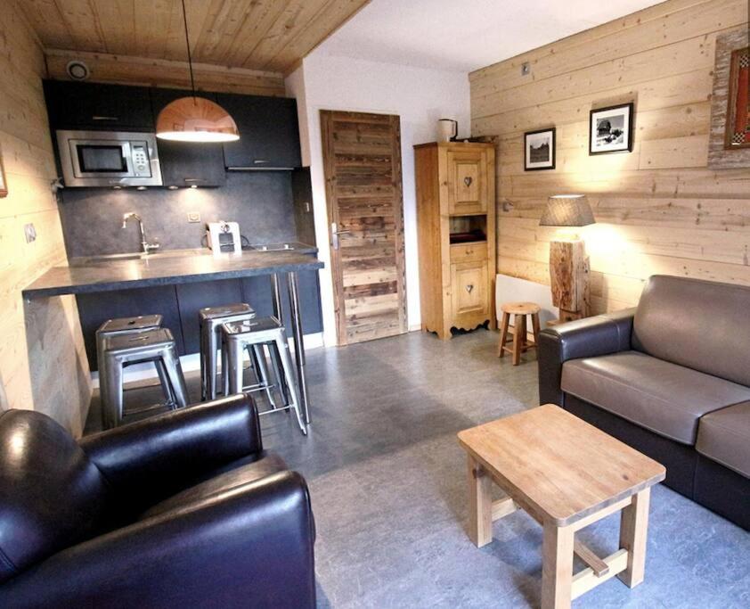 Studio Avec Coin Montagne Au Pied Des Pistes Megève Exteriör bild